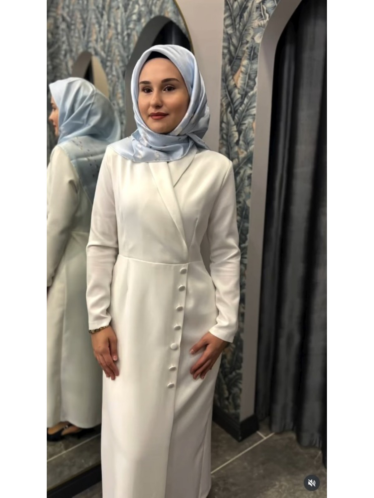 SELVİ ÇETİN CEKET ELBİSE - Ekru